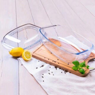 34x19.5x10 cm, Transparent, Vas de copt