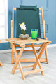 Set 2 sezlonguri cu masuta, My Interior, Sun, 90 x 59 x 80 cm, lemn de carpen, verde