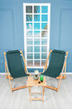 Set 2 sezlonguri cu masuta, My Interior, Sun, 90 x 59 x 80 cm, lemn de carpen, verde