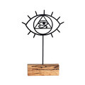 Decoratiune, Eye, 17x35x3.5 cm, Metal, Negru