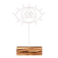 Decoratiune, Eye, 17x35x3.5 cm, Alb