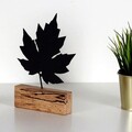 Decoratiune, Maple, 17x27x3.5 cm, Metal, Negru