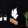 Decoratiune, Maple, 17x27x3.5 cm, Metal, Alb