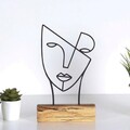 Decoratiune, Mask, 17x30x3.5 cm, Metal, Negru