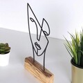 Decoratiune, Mask, 17x30x3.5 cm, Metal, Negru