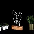 Decoratiune, Mask, 17x30x3.5 cm, Metal, Alb