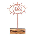 Decoratiune, Eye, 17x35x3.5 cm, Metal, Bronz