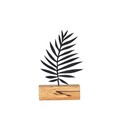 Decoratiune, Palm Leaf, 17x27x3.5 cm, Metal, Negru