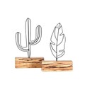 Set de obiecte decorative, Cactus Feather Mini Set, Negru