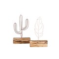 Set de obiecte decorative, Cactus Feather Mini Set, Bronz