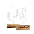 Set de obiecte decorative, Cactus Feather Mini Set, Alb
