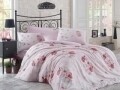 Lenjerie de pat dubla, 4 piese, 100% bumbac ranforce, Hobby, Matilde Dusty Rose, multicolor