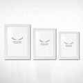 Set 3 rame foto, 3SFC1019, Plastic, Alb