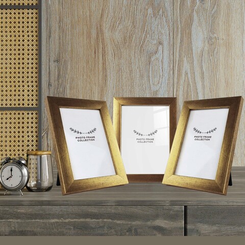 Set 3 rame foto, 3AFC1002_1318, Plastic, Auriu