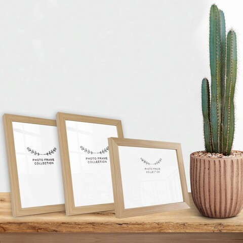 Set 3 rame foto, 3NFC1012_1521, Plastic, Natural
