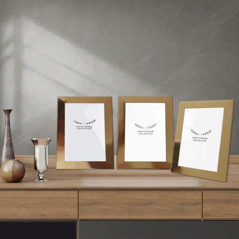 Set 3 rame foto, 3IAFC1022_1318, Plastic, Auriu