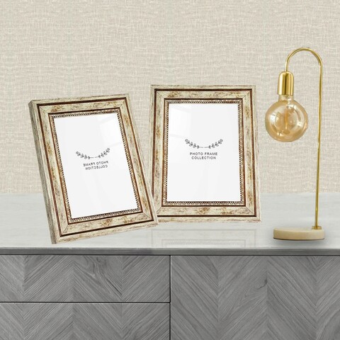 Set 2 rame foto, 2BAFC1031_1521, Plastic, Maro