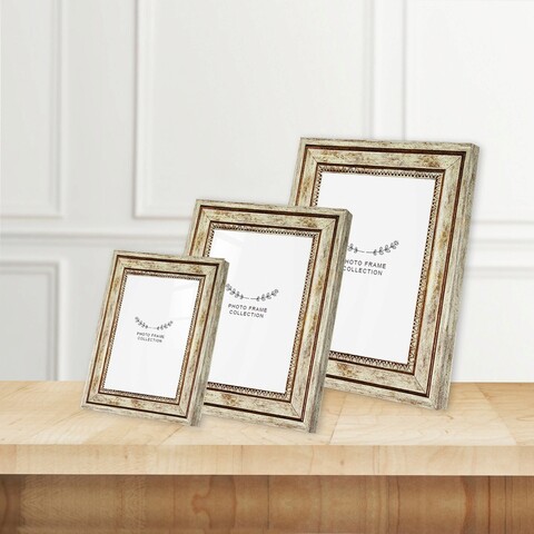 Set 3 rame foto, 3BAFC1034, Plastic, Maro