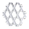 Raft pentru decoratiuni, HEXBEYAZ-M, 70x67x11 cm, Alb