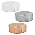 Organizator de machiaj, ORG, 18,5x18,5x6 cm, Somon / Alb / Antracit