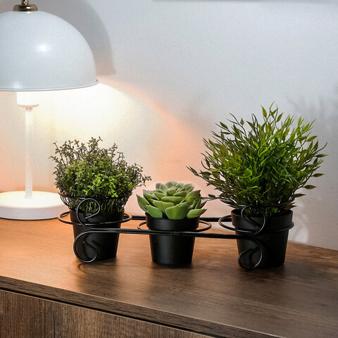 Suport pentru ghivece, SEH, Metal, Negru