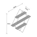 Raft de perete, Hanah Home, Prizma Raf, Sala mare tip 2, 70x16x60 cm, Aur/Negru
