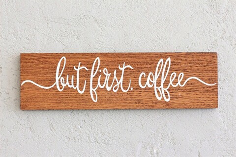 Decoratiune de perete, Coffee, 37x1.8x10 cm, Maro