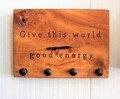 Suport chei, Good Energy, 20x15x1.8 cm, Maro