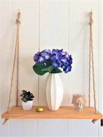 Raft de perete, Swing, 60x20x2.5 cm, Maro