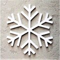 Decoratiune de perete, Snowflake, 38x1.8x38 cm, Alb