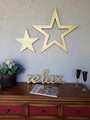 Decoratiune de perete, Gold Stars Set, Auriu