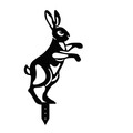Set decoratiuni pentru gradina, Rabbits, Metal, Negru
