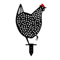 Set decoratiuni pentru gradina, Chickens, Metal, Negru