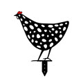 Set decoratiuni pentru gradina, Chickens, Metal, Negru