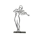Decoratiune, Violinist Pod, 19x30 cm, Negru
