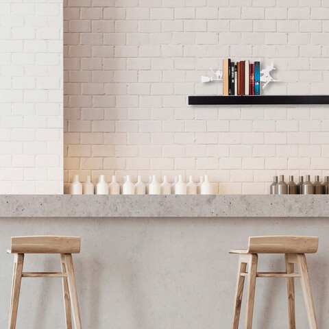 Opritor de carti, Kitap tutucu 3, 55x16x22 cm, Alb