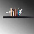 Opritor de carti, Kitap tutucu 3, 55x16x22 cm, Alb