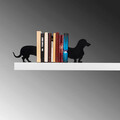 Opritor de carti, Kitap tutucu 4, 43x14x22 cm, Metal, Negru