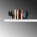 Opritor de carti, Kitap tutucu 12, 40x14x22 cm, Metal, Negru