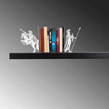 Opritor de carti, Kitap tutucu 12, 40x14x22 cm, Metal, Alb