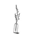 Decoratiune, Flowerpot, 12x45 cm, Metal, Negru