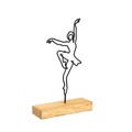 Decoratiune, Ballerina, 20x40x4 cm, Negru