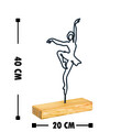 Decoratiune, Ballerina, 20x40x4 cm, Negru