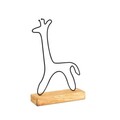 Decoratiune, Giraffe, 25x40x4 cm, Metal, Negru