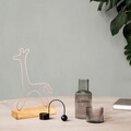 Decoratiune, Giraffe, 25x40x4 cm, Metal, Cupru