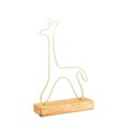 Decoratiune, Giraffe, 25x40x4 cm, Metal, Auriu
