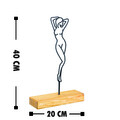 Decoratiune, Woman 2, 20x40x4 cm, Negru