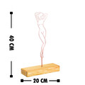 Decoratiune, Woman 2, 20x40x4 cm, Metal, Cupru