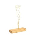 Decoratiune, Woman 2, 20x40x4 cm, Metal, Auriu