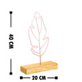 Decoratiune, Small Leaf, 20x40x4 cm, Metal, Cupru